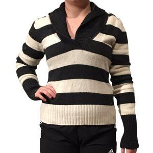 American Eagle Outfitters women's size L Pullover LS Sweater Y2K Black & White